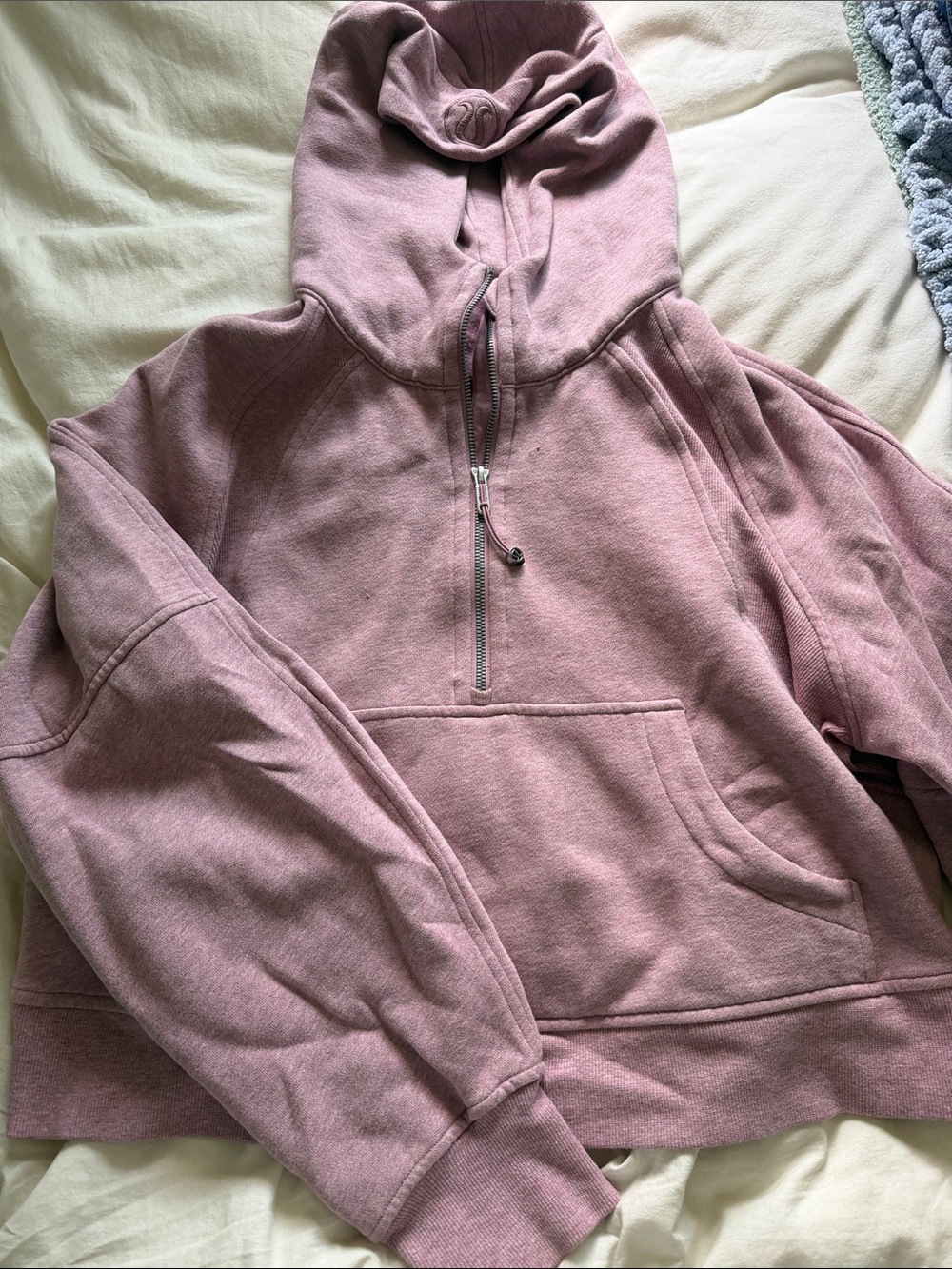 Lululemon Cropped Half Zip Scuba Jacket- Dusty Pink